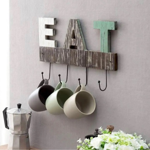 mygift Kitchen Wood Kitchen Wall Hanger Eat Poshmark